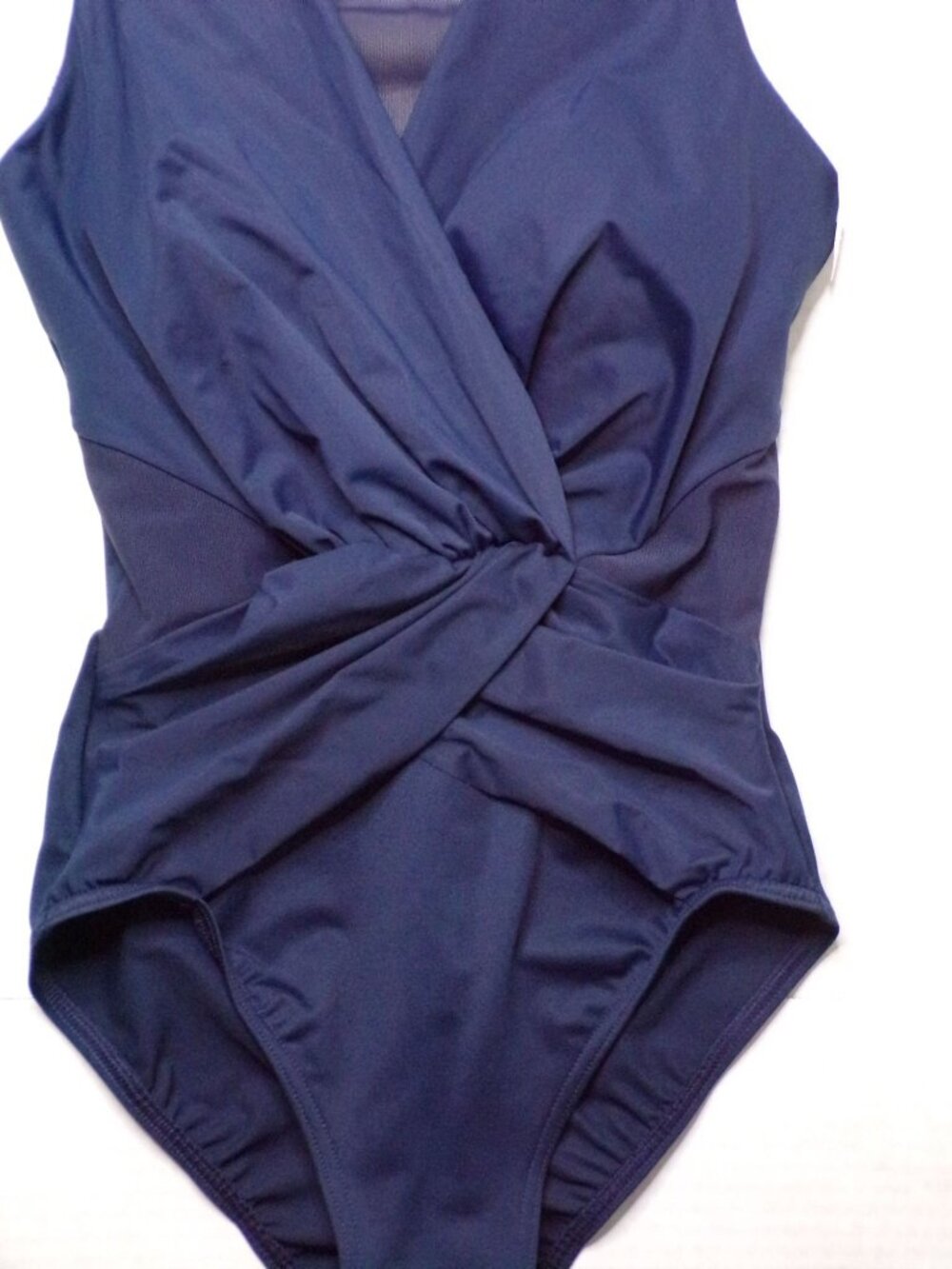 🆕 MIRACLESUIT Palma Illusion Slimming One Piece Swimsuit 8 Navy Blue - Picture 6 of 11